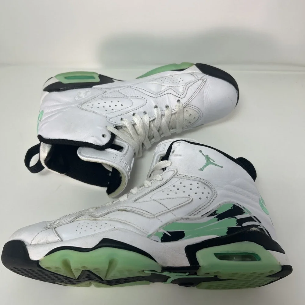 Nike Air Jordan 'MVP' (GS) Sz 4.5, Women's 6  White/Green Glow/Black‎ DZ5577-103